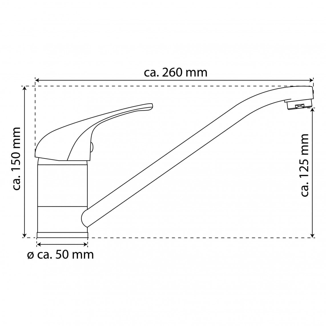 NI182CR GRANDE VITA CLASSIC Keukenkraan, chroom