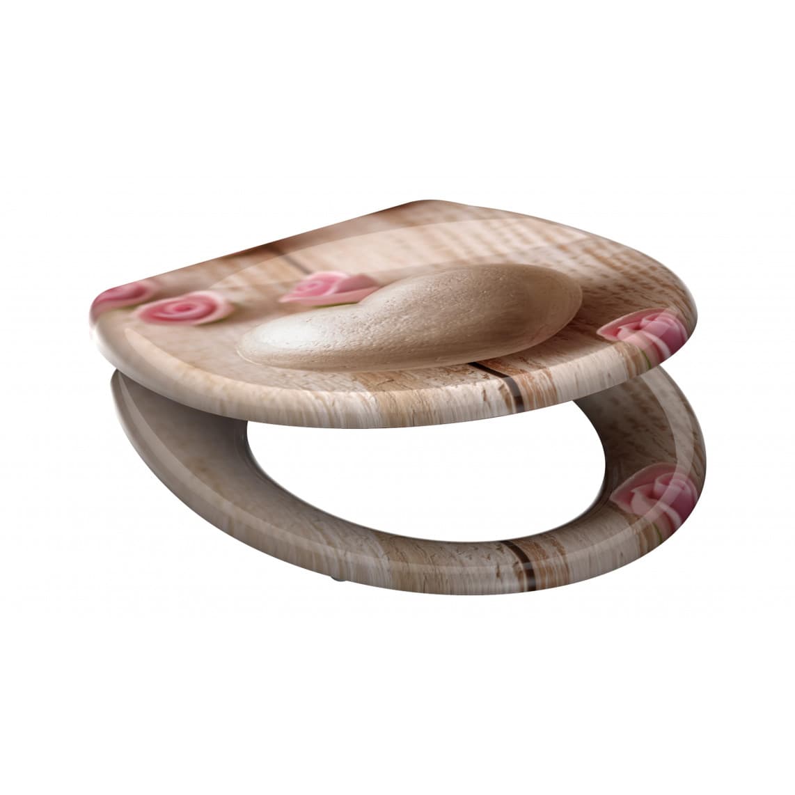 82370 abattant WC en Duroplast ROMANTIC, avec frein de chute et déclipsable