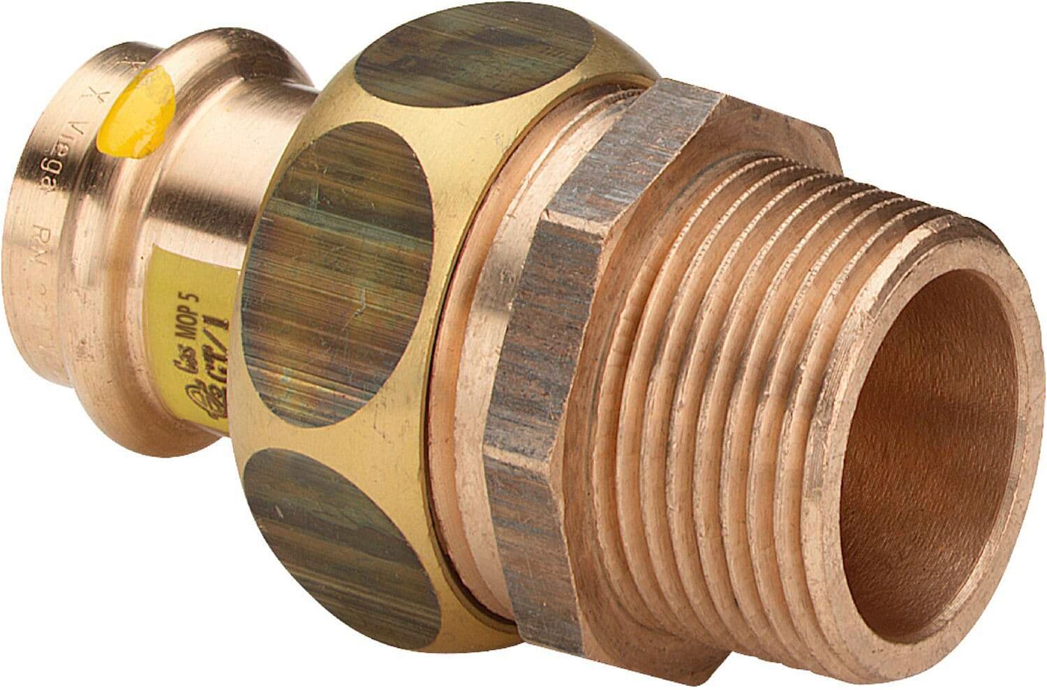 RACCORD UNION 18MM 1/2"M PROFIPRESS GAZ VIEGA