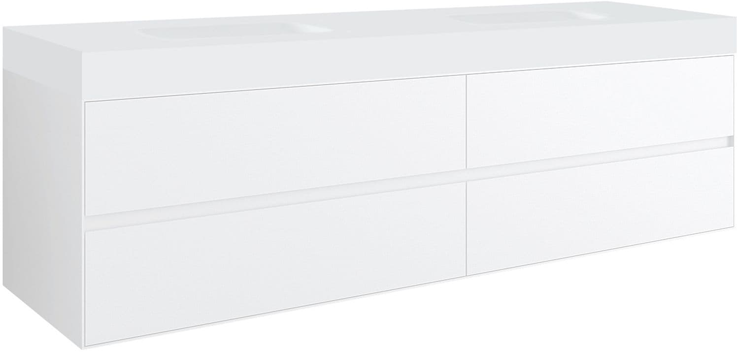 SOUS MEUBLE 4 TIROIRS POUR TABLET PURO 2 LAVABO TENSO 180CM BLANC