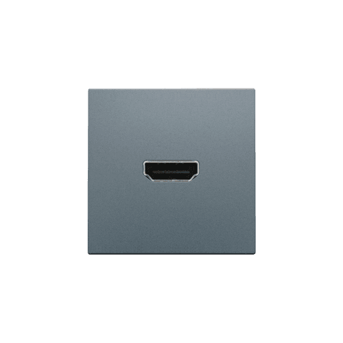 Set de finition avec prise HDMI/HDMI, couleur blue grey coated