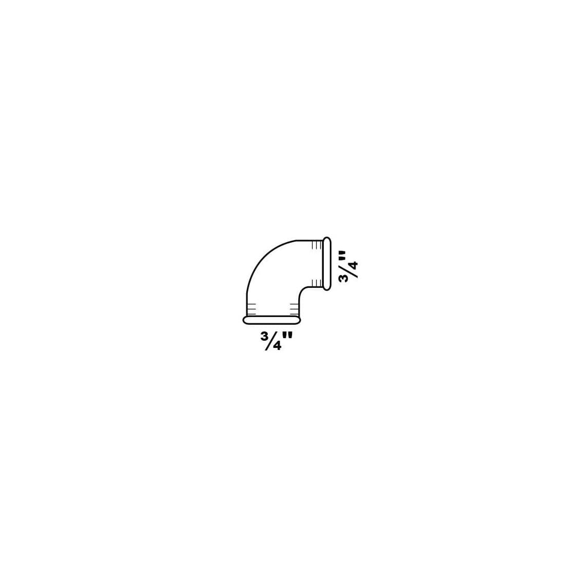 989712055 FM coude 90°, galvanisé, 3/4" F, (90)