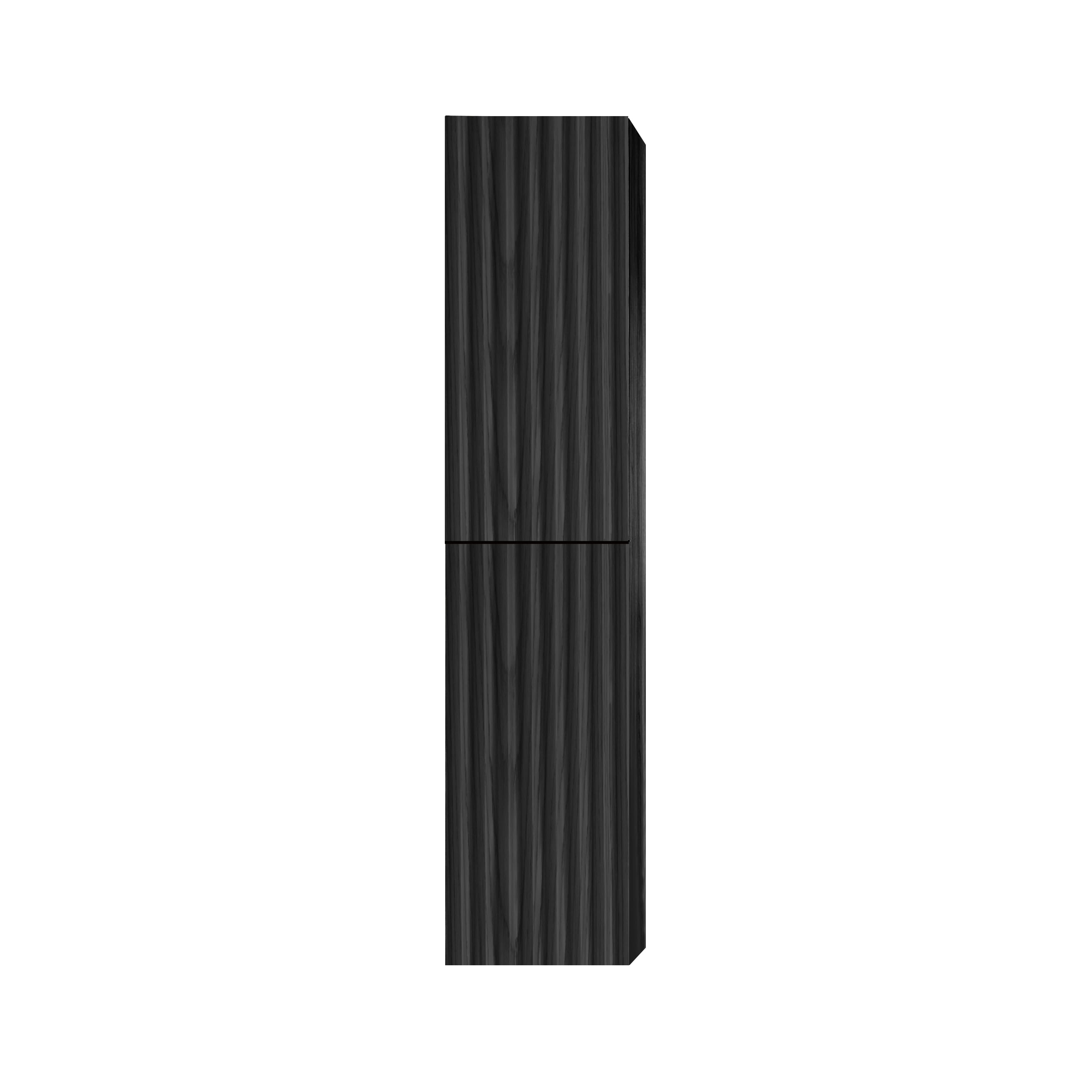 Begonia colonne - 2 portes - sans poignées - soft close - réversible - 35X160X35 cm - chêne Noir