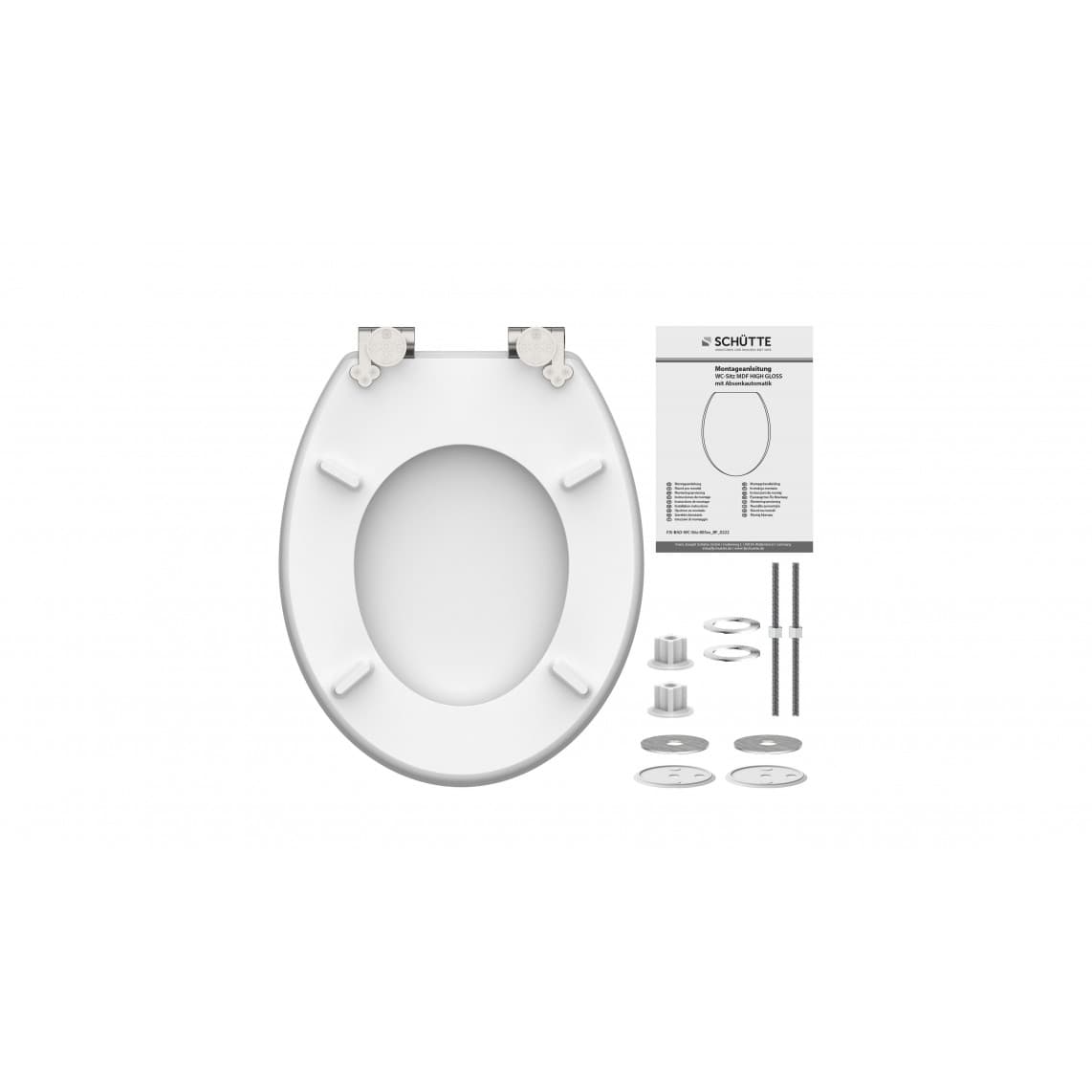 80523 abattant WC en MDF HG GREY STEEL, avec frein de chute