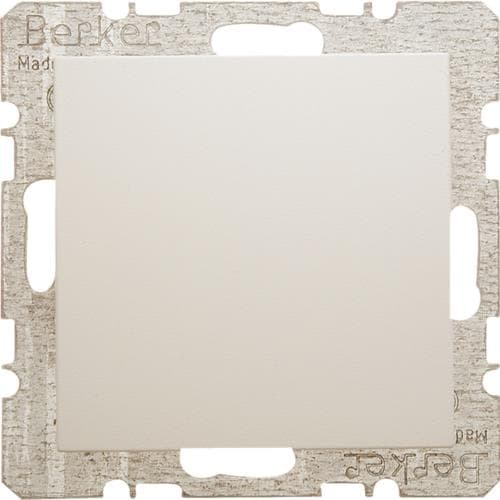 Cache - trou avec support métallique Berker S.1 / B.3 / B.7 Blanc, brillant