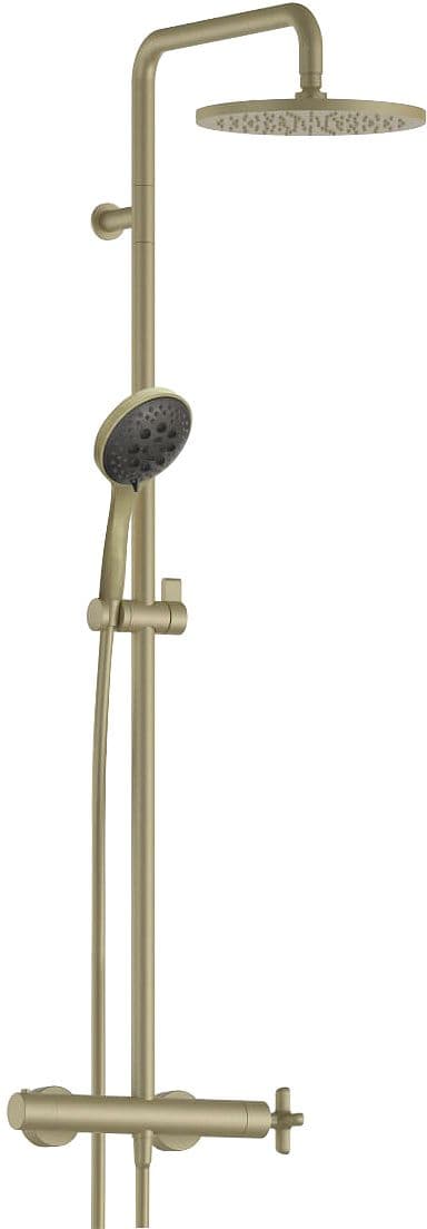 COLONNE DE DOUCHE +THERMOSTAT ICONA CLASSIC FANTINI 24CM MAT BRITISH GOLD PVD