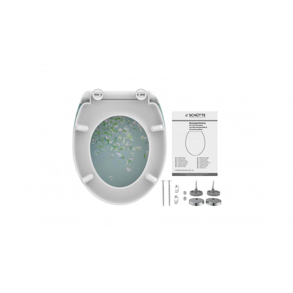 82381 Duroplast Toilet seat FLOWER IN THE WIND, with soft close and quick release