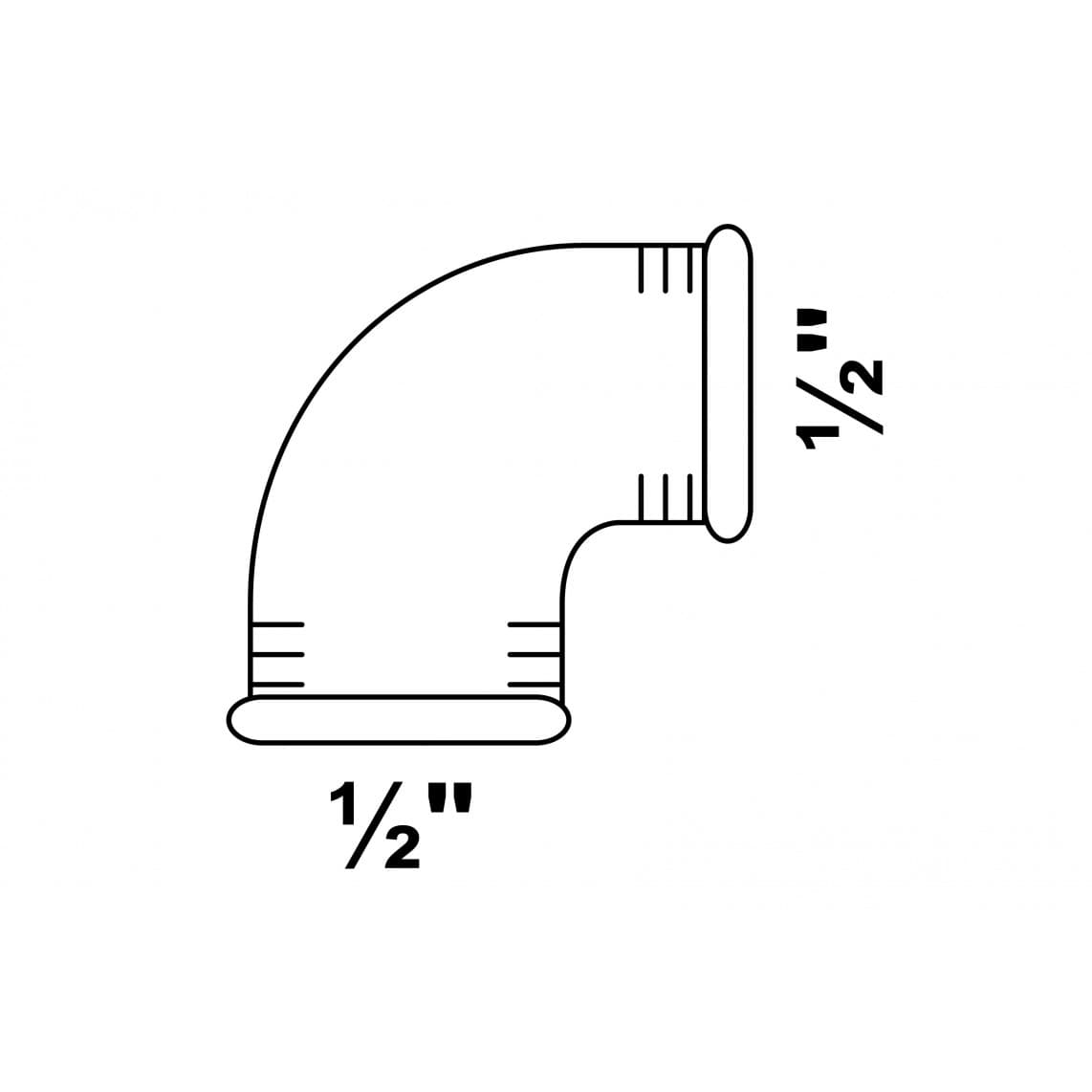 989711055 FM coude 90°, galvanisé, 1/2" F, (90)