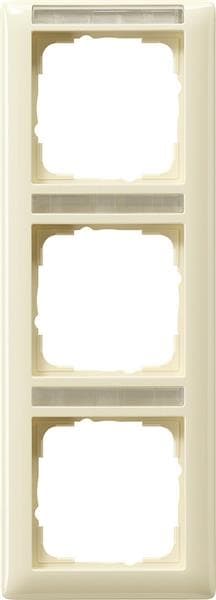 Cadre de finition Gira standard 55 avec zone d'inscription Blanc crème brillant