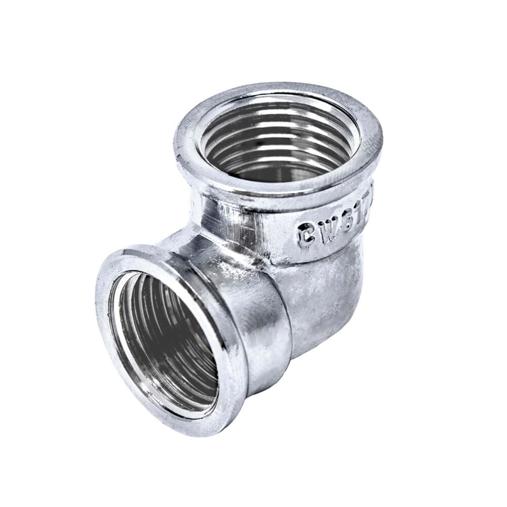 coude 90° laiton/chromé 3/8"MF