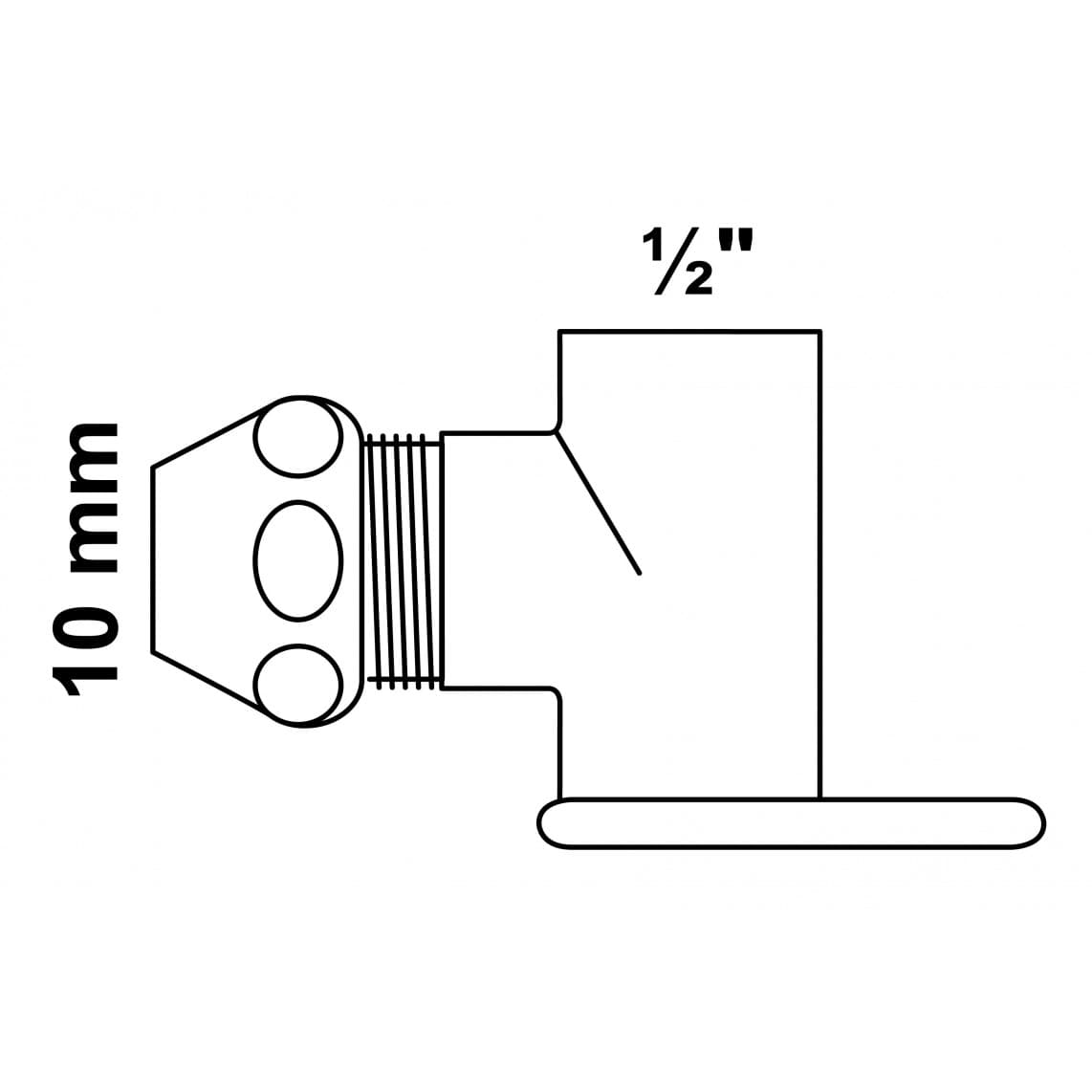 989126048 LT raccord à sertir-disque mural, chromé, 1/2" F x 10 mmQ