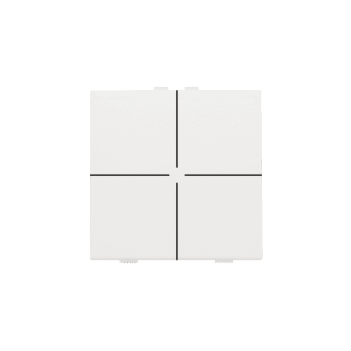 Bouton-poussoir quadruple pour Niko Home Control, couleur white coated