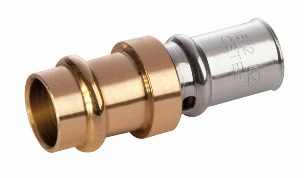 SYSTEMPEX raccord droit tube PEX-Alu transition Cu Vprofil D16-16