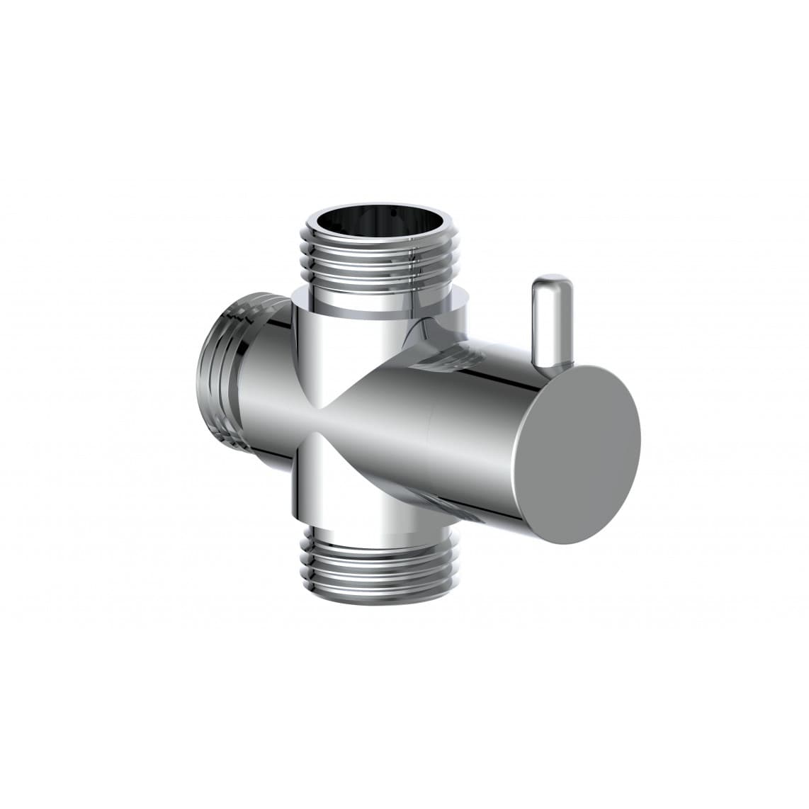 01749 Robinet inverseur pivotant, chromé, par ex. pour 60050