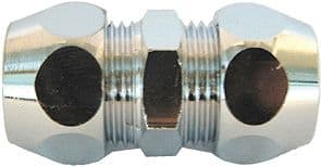 RACCORD DOUBLE SCHELL CHROME 12MM-12MM SERRAGE