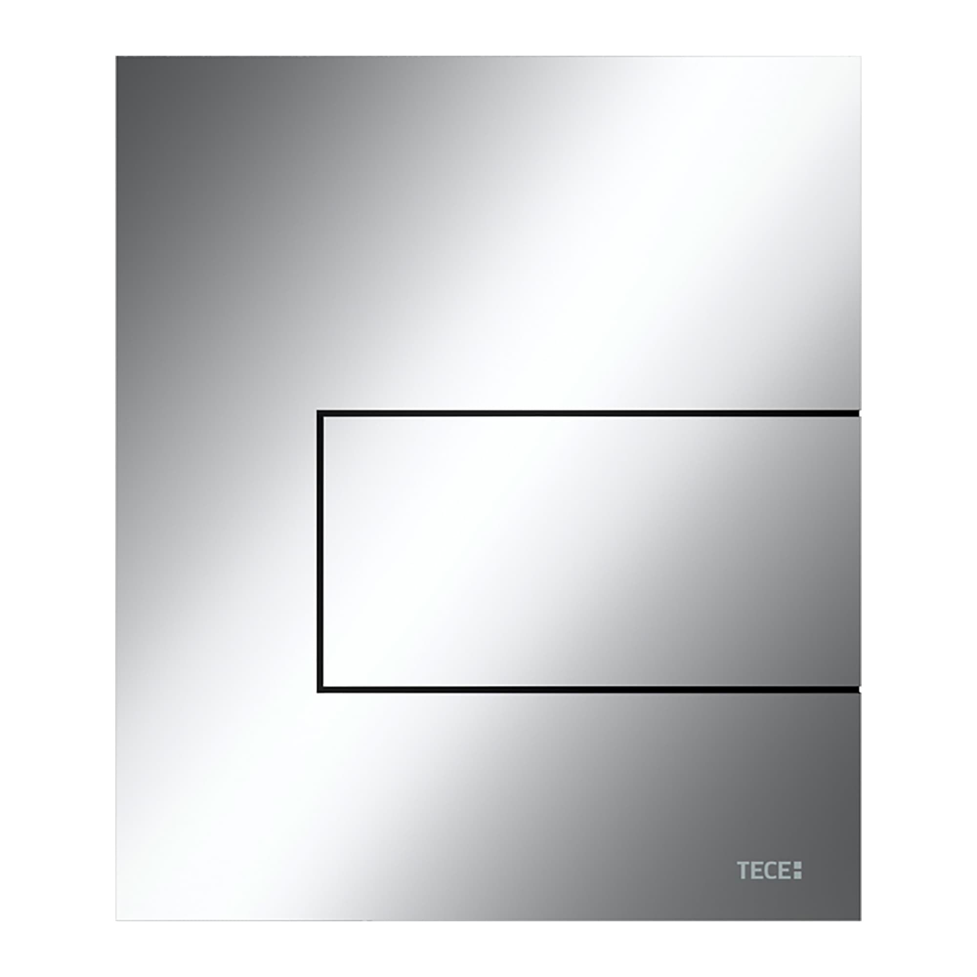 TECESQUARE METAL - PLAQUE DE DÉCLENCHEMENT URINOIR - CARTOUCHE INCLUSE - INOX - CHROMÉ BRILLANT