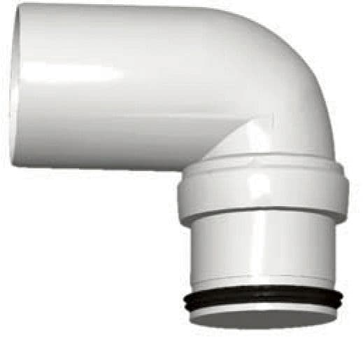ELLEBOOG PP 90° MF 50MM WIT