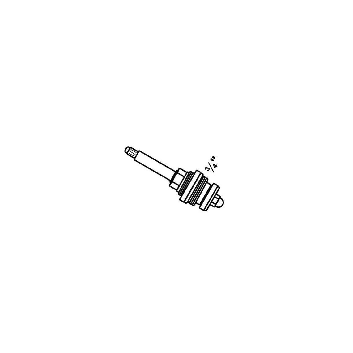 986525548 Upper part, brass, for concealed valve 3/4"