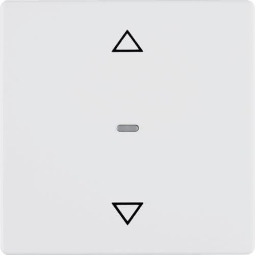 Bouton - poussoir volet Q.1 / Q.3 Blanc polaire velours