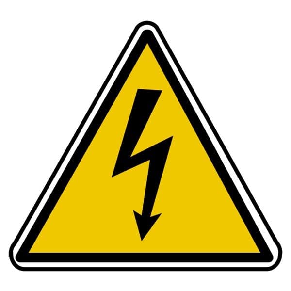 Autocollant danger électrique 200 x 200mm