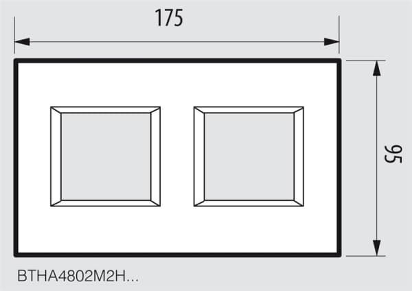 Axolute - plaque horizontal 2 x 2 modules kristall