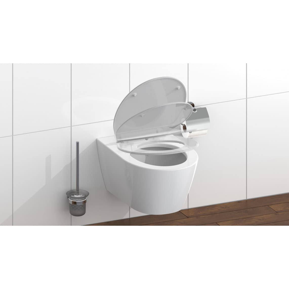 82702 Duroplast Toilet seat SLIM GREY, with soft close and quick release