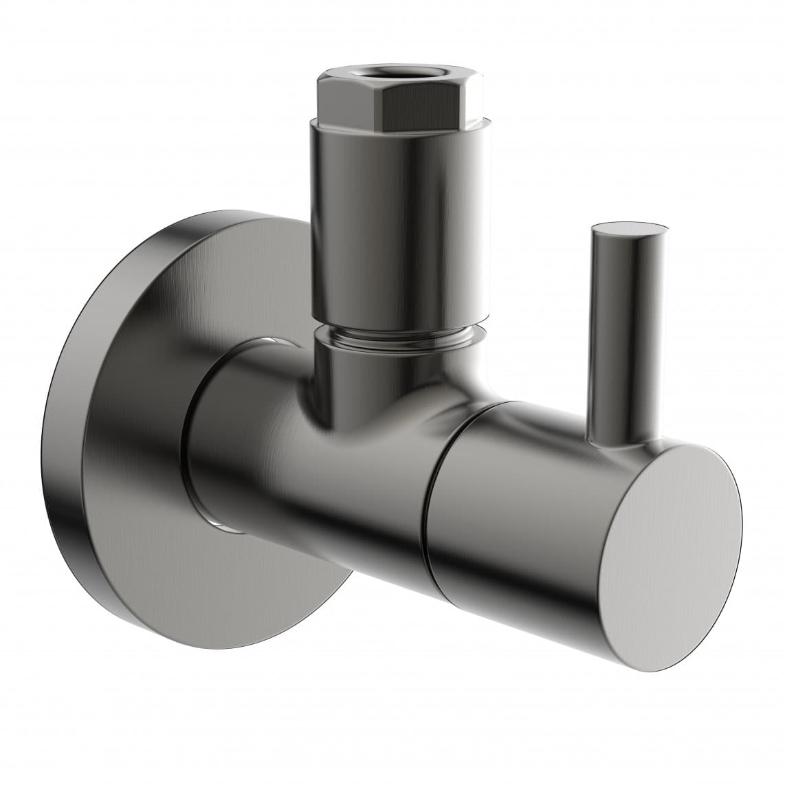 98028098 LT Robinet d'équerre, graphite mat, 1/2" M x 10 mmQ, avec rosace