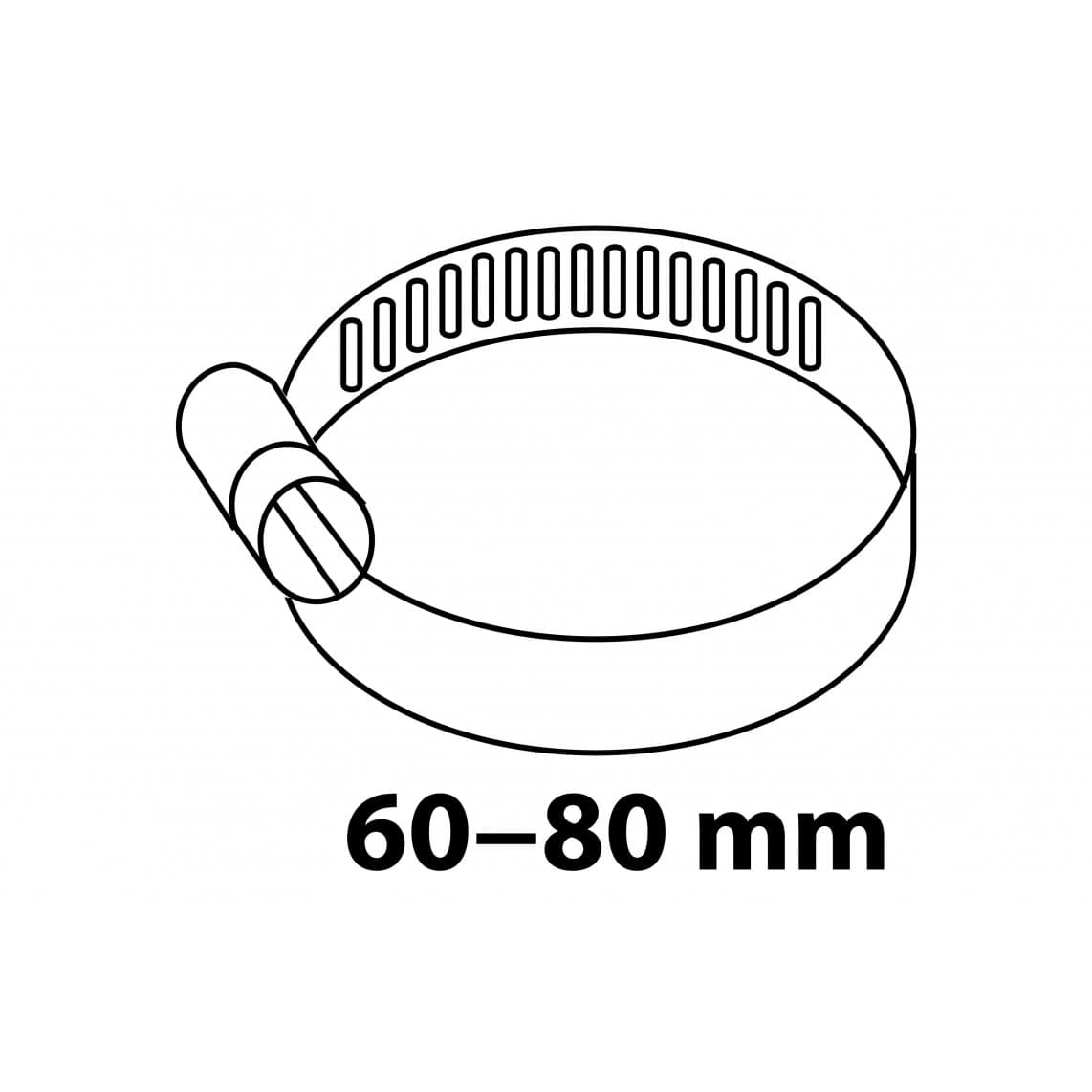 987395155 collier de serrage 9 mm Largeur de bande, galvanisé, 60 - 80 mm