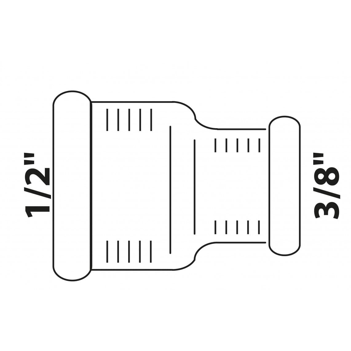 988954213 BR manchon réducteur, vierge, 1/2" F x 3/8" F, (3240)