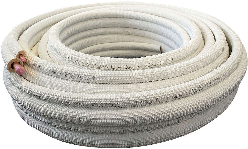 LIAISON FRIGORIFIQUE ISOLEE EN CUIVRE DUO 3/8"-5/8" ROULEAU 30M