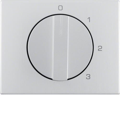 Enjoliveur avec bouton rotatif pour interrupteur 3 paliers avec position 0 K.5 Alu