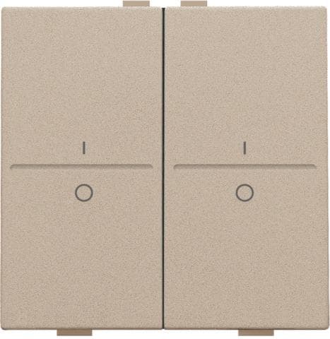 Touche double avec marquage I et 0 pour interrupteur sans fil ou bouton - poussoir 4 boutons de cde