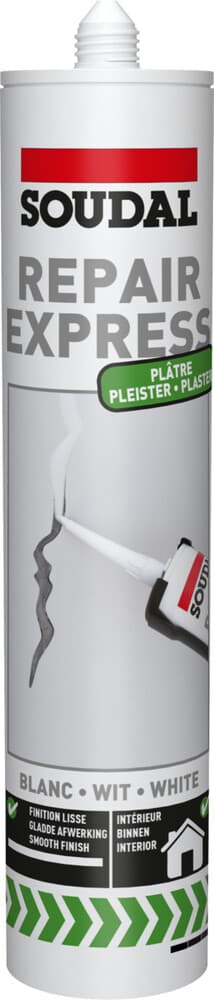Soudal Repair express plâtre 250 ml enduit et mastic de jointement