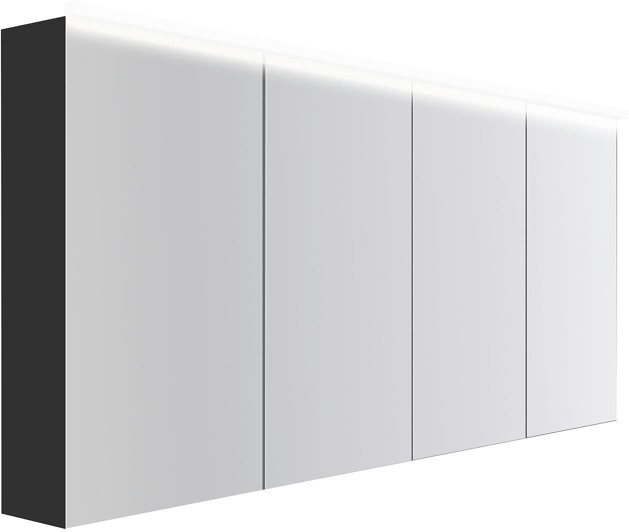 ARMOIRE TOILETTE COFFEE 4 PORTES 1800MM 4250K GRAPHITE DOUX MAT