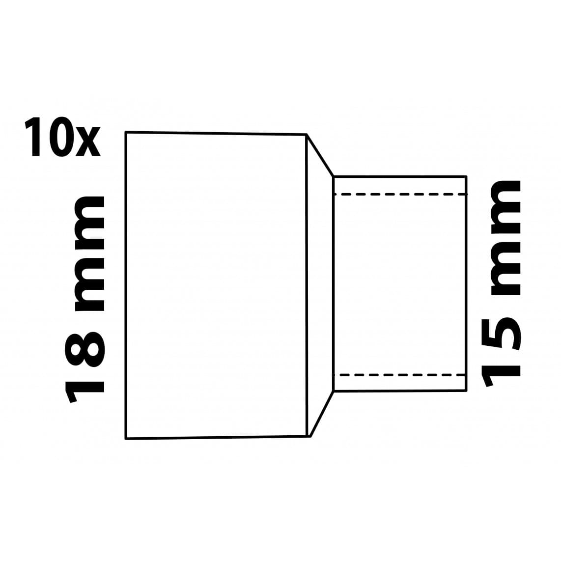 989073455 CU mamelon réducteur, vierge, 18 mmA x 15 mm, 1 manchon, (5243) (10x)