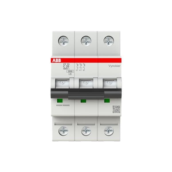 Disjoncteur VY30 3 pôles courbe C 20A 3kA