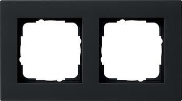 Cadre de finition Gira E2 pour le montage plat Noir mat (laqué)