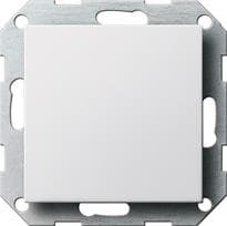 Cache borgne avec anneau de support Blanc satiné uniquement pour fixation par vis.