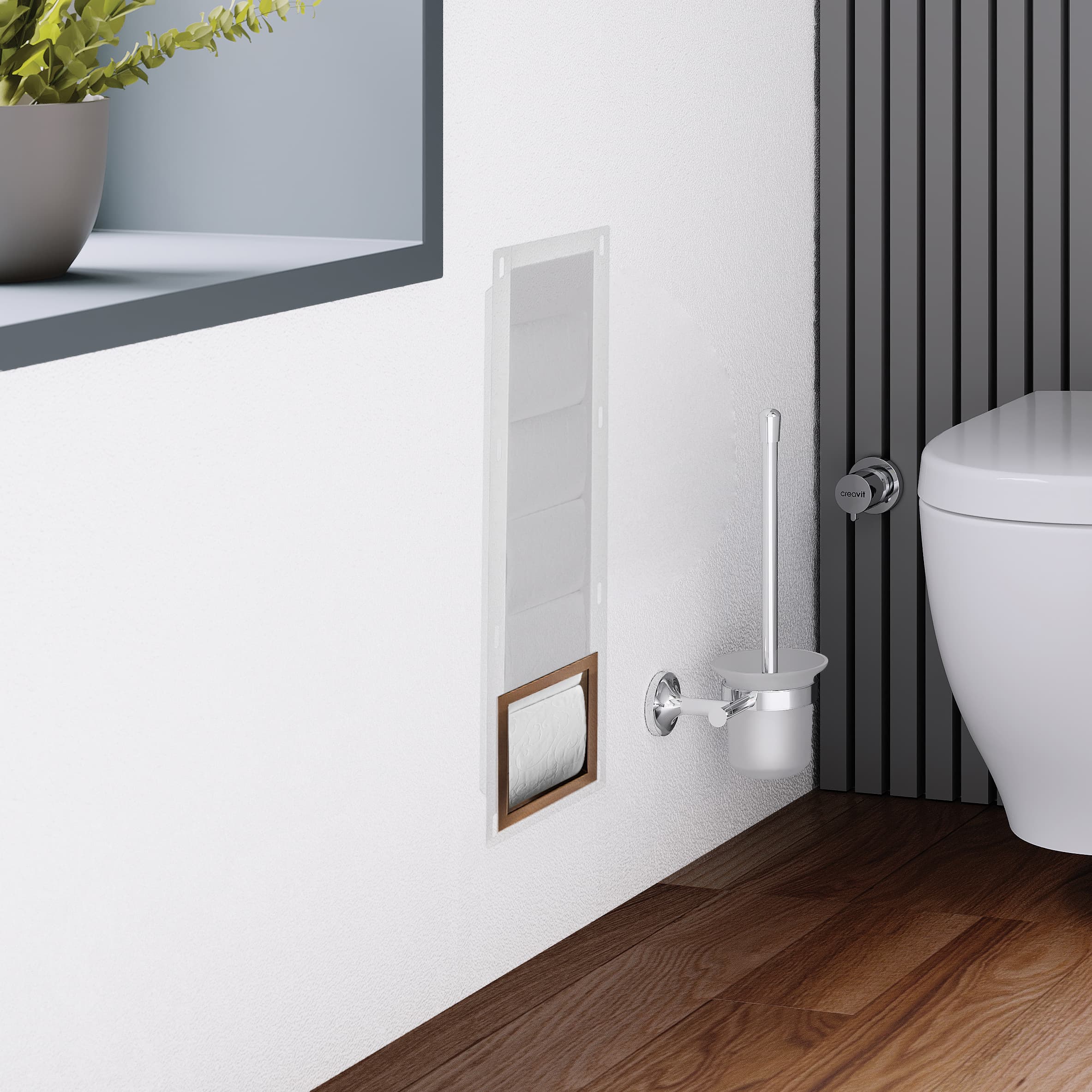 ALONI INSERT SÉPARÉ POUR PORTE-ROULEAU DE RÉSERVE - CUIVRE BROSSÉ