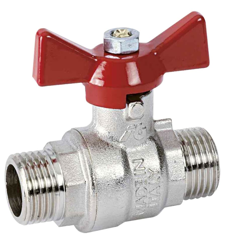 robinet à bille passage intégral manette papillon 3/4"MM