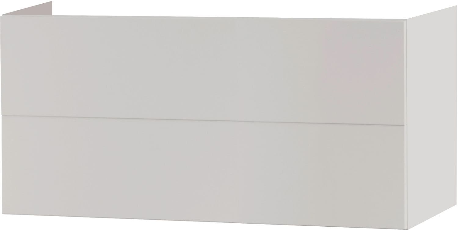 SOUS MEUBLE 2 TIROIR 120CM PUSH-OPEN BEIGE SATIN