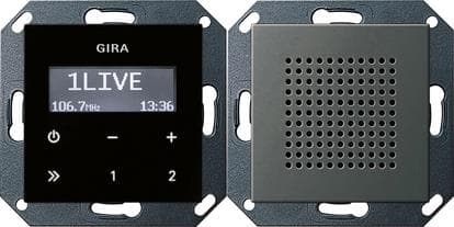 Radio RDS encastrée avec un haut-parleur Acier inoxydable module rapporté de commande en optique