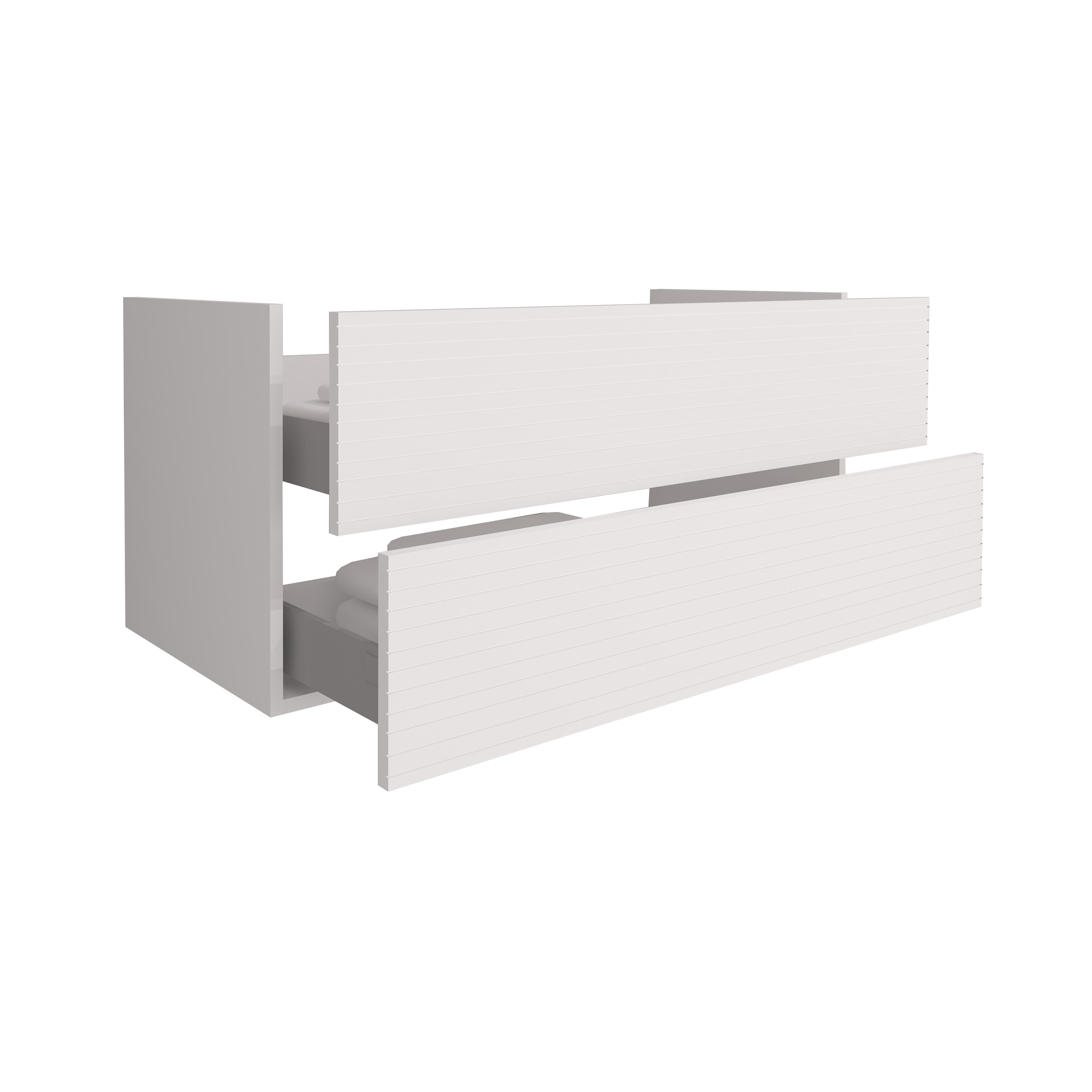 Elite Meuble sous-plan avec relief horizontal (120CM) - blanc mat
