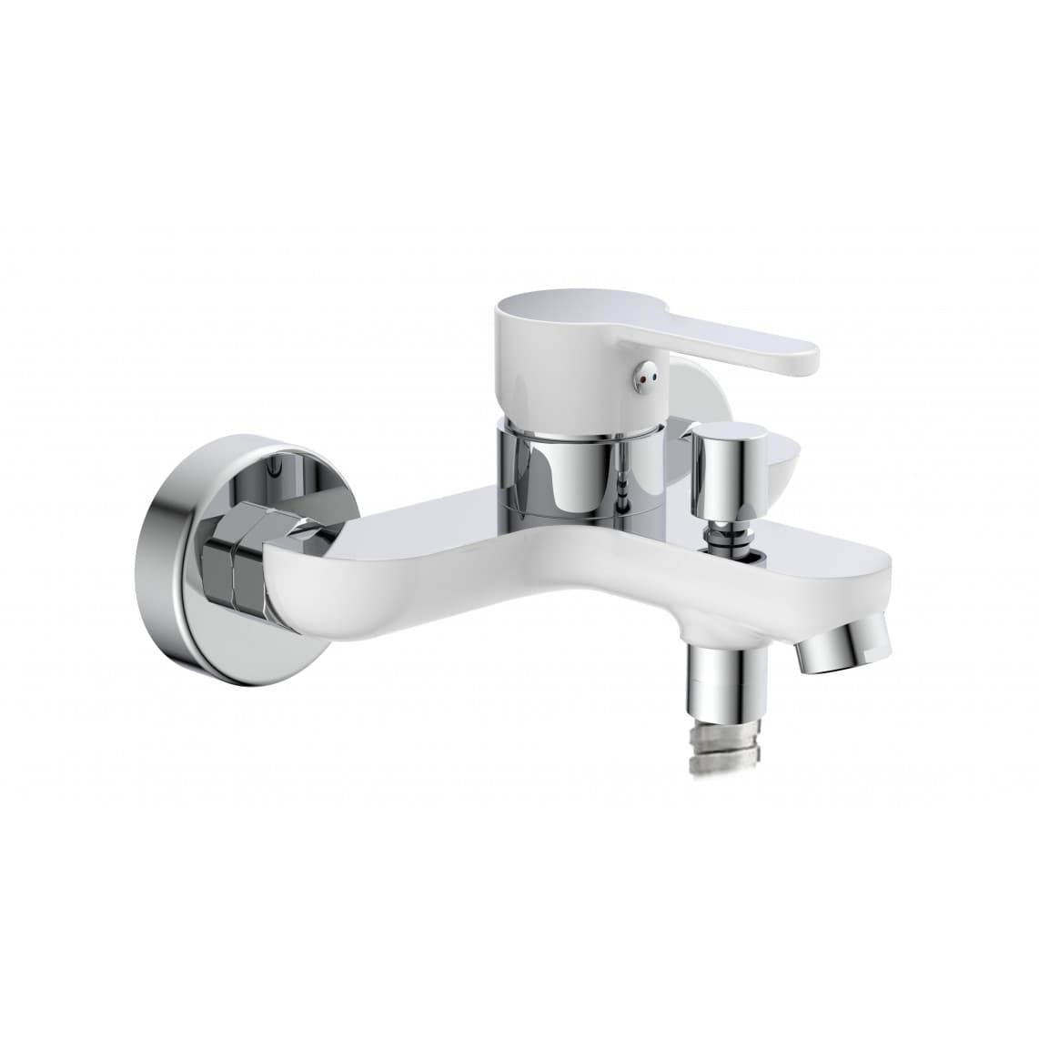 NI023DINWCR DIZIANI Bathtub mixer, white/chrome