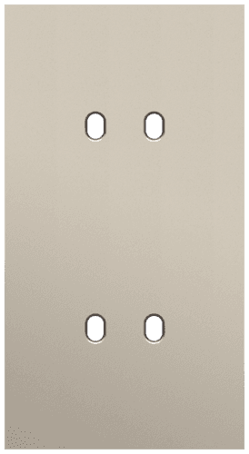 Plaque de recouvrement double, verticale 71 mm d'entraxe, pour des fonctions de commutation double, couleur Niko Toggle steel champagne coated