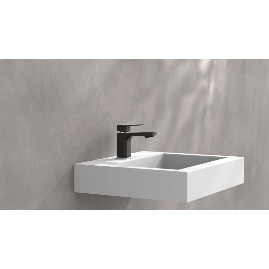 43106 MADAGASKAR Mitigeur lavabo, noir/chromé