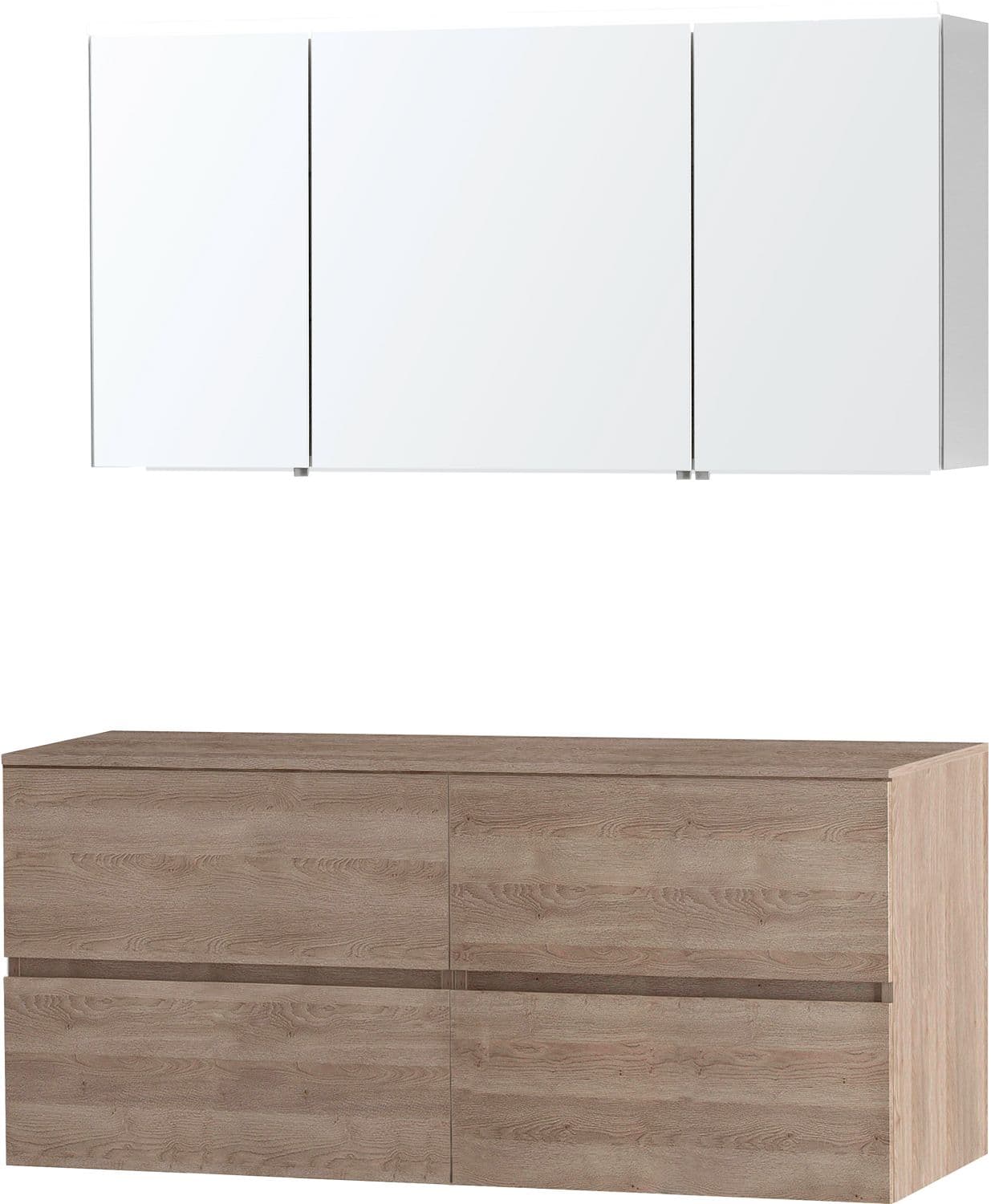 MEUBLE MOLTO CHENE NATUREL 140 POUR LAVABO A POSER ARMOIR TE TOILETTE