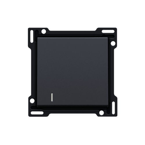 Set de finition avec voyant pour interrupteur ou bouton-poussoir simple, couleur anthracite coated