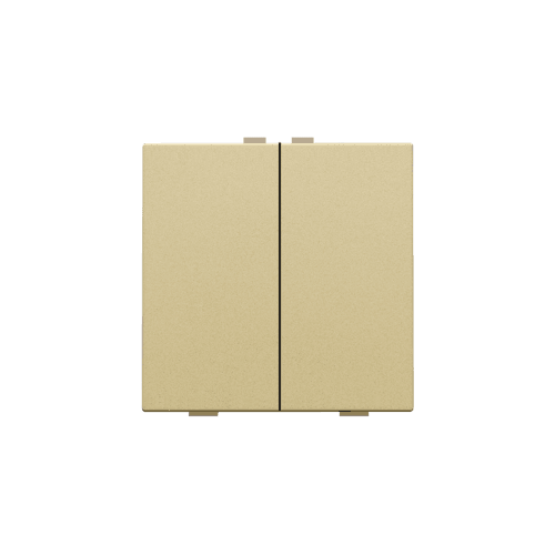 Bouton-poussoir double pour Niko Home Control, couleur gold coated