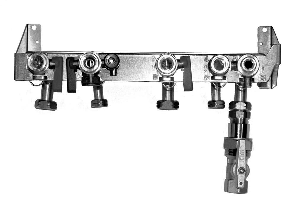 Bulex plaque montage Isotwin condens vanne gaz 3/4"ARGB 3 vannes barrage 3/4"